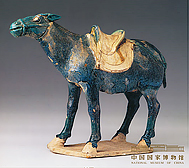 唐·西安·蓝釉陶驴