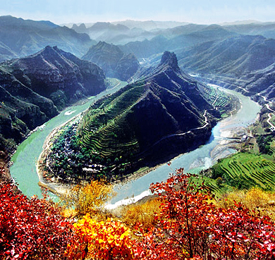 晋城市-泽州县-李寨乡-沁河峡谷|第一湾|风景区