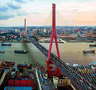 上海市-杨浦区-黄浦江·杨浦大桥风景区