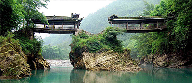 绵阳市-安州区-晓坝镇-五福村-姊妹桥·茶坪河（漂流）风景区