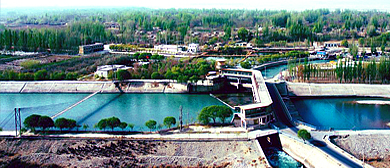 和田地区-墨玉县-萨依巴格乡-渠首村·喀拉喀什河渠首水利工程风景区